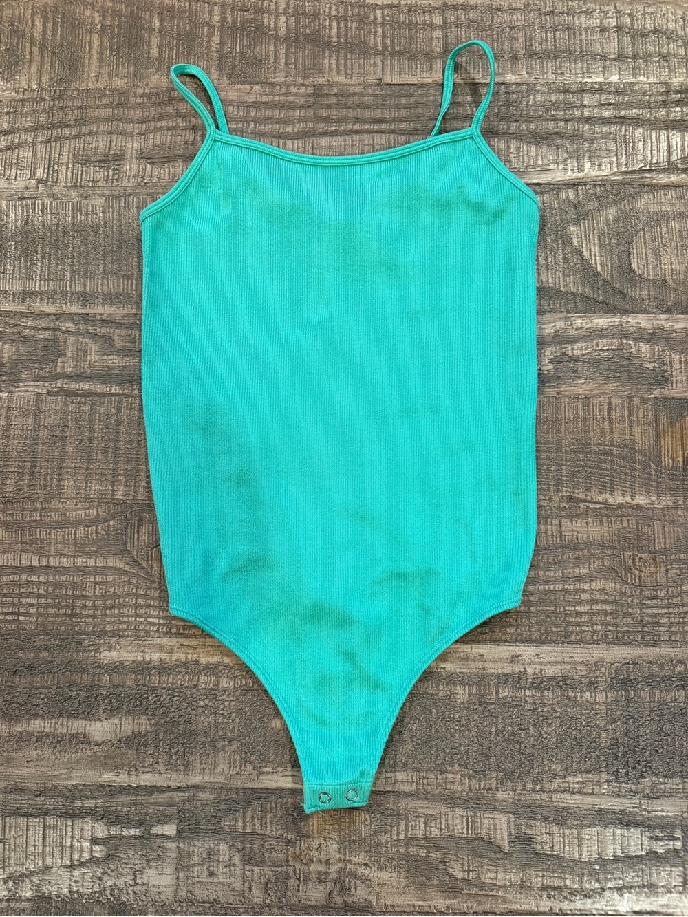 Express Thin Strap Ribbed Bodysuit Sz S/M